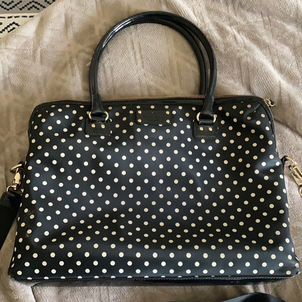 Kate spade laptop bag polka dot